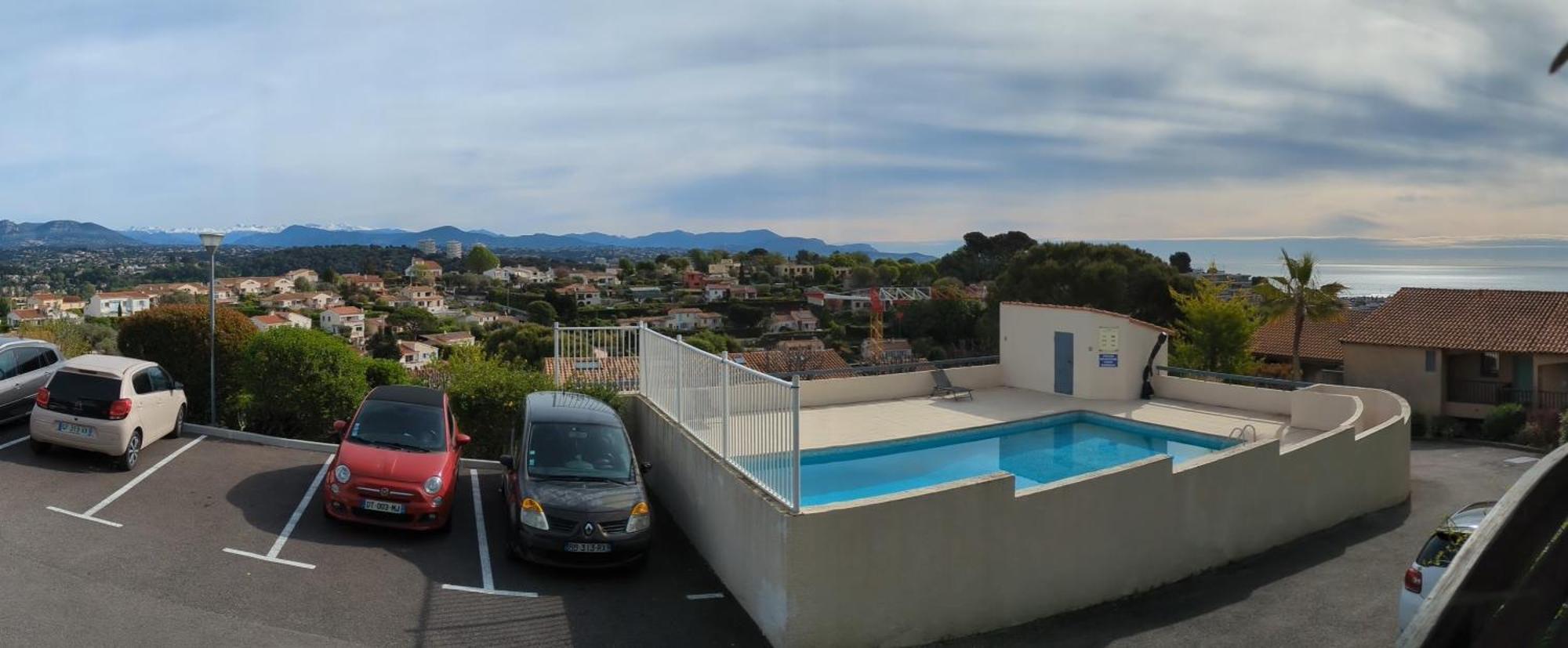 Charmant 2P Au Calme, Jardin, Piscine, Vue Panoramique Et Stationnement Villeneuve-Loubet Zewnętrze zdjęcie